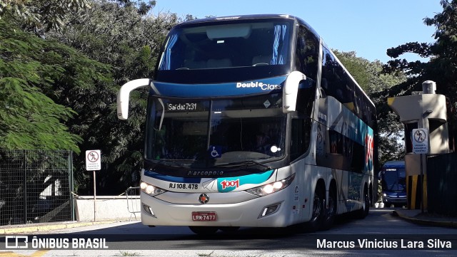 Auto Viação 1001 RJ 108.478 na cidade de São Paulo, São Paulo, Brasil, por Marcus Vinicius Lara Silva. Número da foto: #6934249.