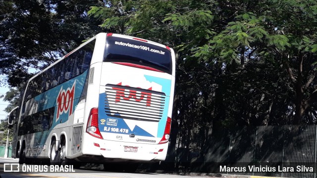 Auto Viação 1001 RJ 108.478 na cidade de São Paulo, São Paulo, Brasil, por Marcus Vinicius Lara Silva. Número da foto: #6934263.
