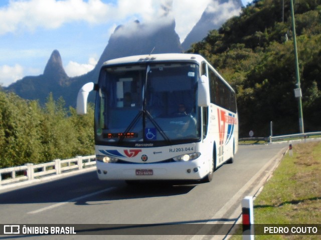 Viação Teresópolis RJ 203.044 na cidade de Teresópolis, Rio de Janeiro, Brasil, por PEDRO COUTO. ID da foto: 6959908.