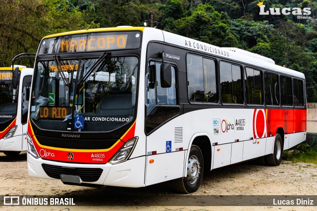 Auto Viação Alpha A48035 na cidade de Duque de Caxias, Rio de Janeiro, Brasil, por Lucas Diniz. ID da foto: 6960342.