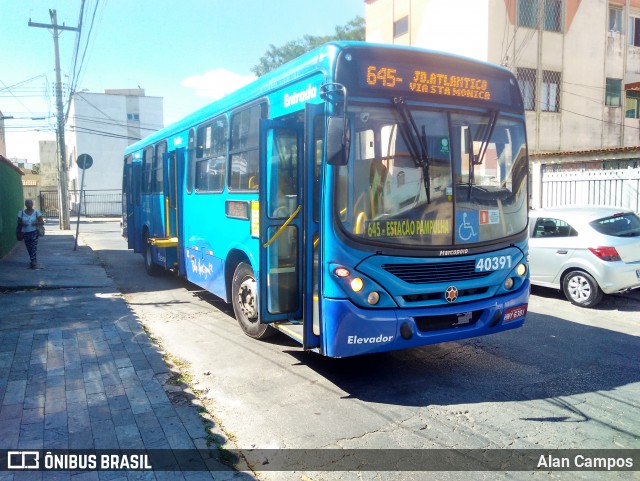 Viação Jardins 40391 na cidade de Belo Horizonte, Minas Gerais, Brasil, por Alan Campos. ID da foto: 6959854.