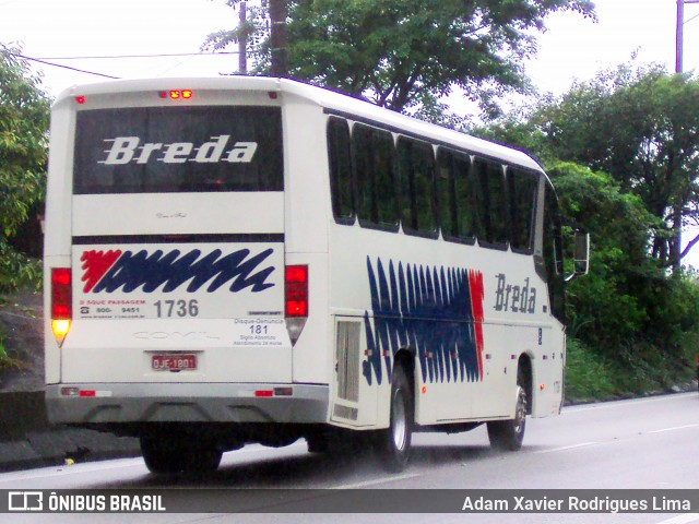 Breda Transportes e Serviços 1736 na cidade de Cubatão, São Paulo, Brasil, por Adam Xavier Rodrigues Lima. ID da foto: 6960217.