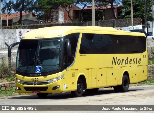 Viação Nordeste 1420 na cidade de Natal, Rio Grande do Norte, Brasil, por Joao Paulo Nascimento Silva. Número da foto: #6960871.
