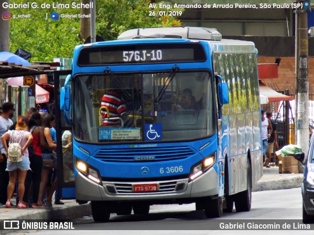 Viação Paratodos > São Jorge > Metropolitana São Paulo > Mobibrasil 6 3606 na cidade de São Paulo, São Paulo, Brasil, por Gabriel Giacomin de Lima. ID da foto: 6964155.