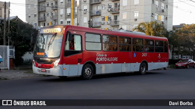 Trevo Transportes Coletivos 2431 na cidade de Porto Alegre, Rio Grande do Sul, Brasil, por Davi Borba. Número da foto: #6962245.
