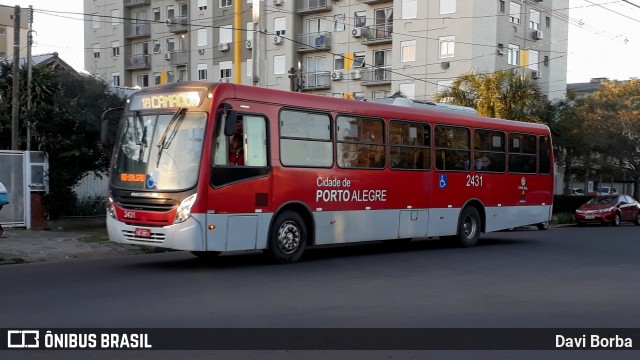 Trevo Transportes Coletivos 2431 na cidade de Porto Alegre, Rio Grande do Sul, Brasil, por Davi Borba. ID da foto: 6962245.