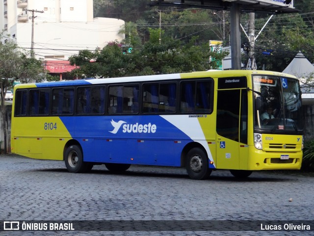 Viação Sudeste 8104 na cidade de Cachoeiro de Itapemirim, Espírito Santo, Brasil, por Lucas Oliveira. ID da foto: 6963884.