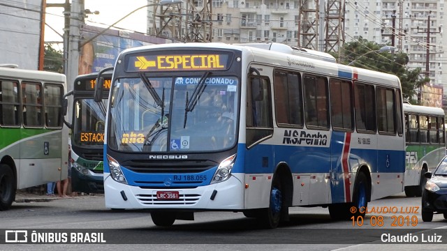 Viação Nossa Senhora da Penha RJ 188.055 na cidade de Nova Iguaçu, Rio de Janeiro, Brasil, por Claudio Luiz. Número da foto: #6966928.