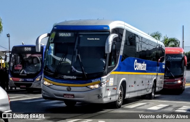 Viação Cometa 10224 na cidade de Aparecida, São Paulo, Brasil, por Vicente de Paulo Alves. ID da foto: 6967412.