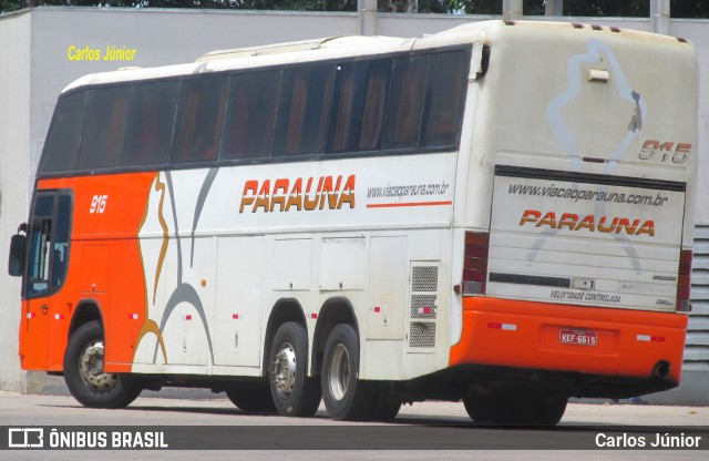 Viação Paraúna 915 na cidade de Goiânia, Goiás, Brasil, por Carlos Júnior. ID da foto: 6967949.