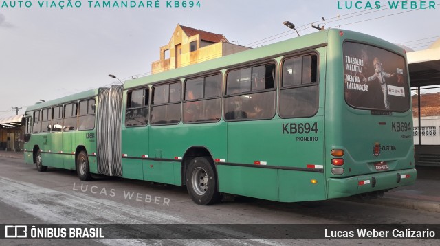 Viação Tamandaré KB694 na cidade de Curitiba, Paraná, Brasil, por Lucas Weber Calizario. ID da foto: 6965223.