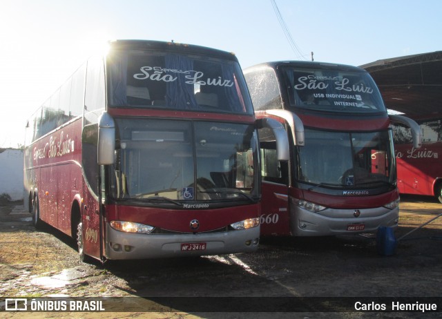 Expresso São Luiz 6990 na cidade de Mineiros, Goiás, Brasil, por Carlos  Henrique. ID da foto: 6967942.