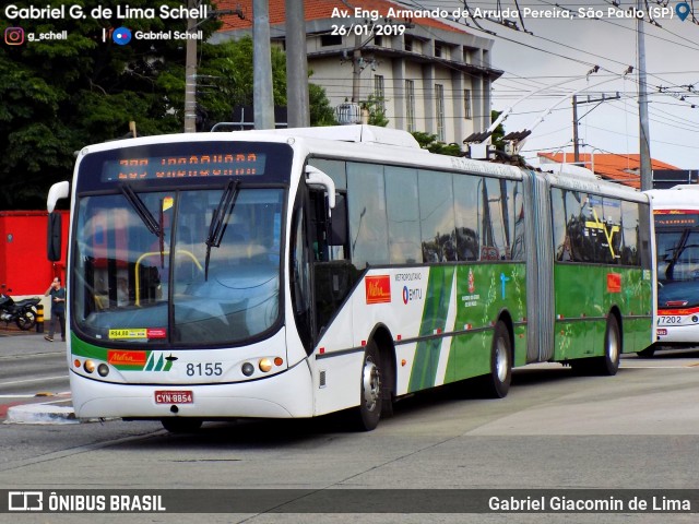 Metra - Sistema Metropolitano de Transporte 8155 na cidade de São Paulo, São Paulo, Brasil, por Gabriel Giacomin de Lima. ID da foto: 6966957.