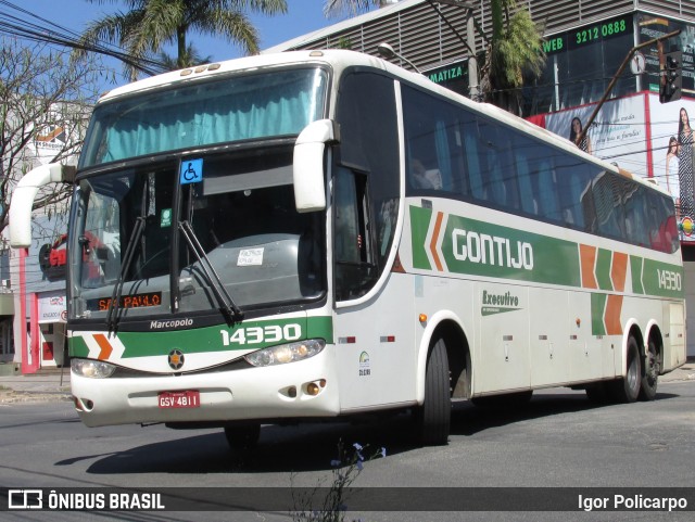 Empresa Gontijo de Transportes 14330 na cidade de Divinópolis, Minas Gerais, Brasil, por Igor Policarpo. Número da foto: #6967098.