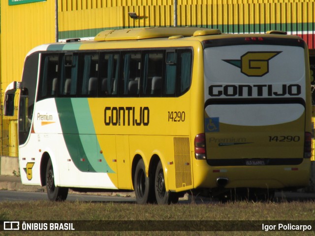 Empresa Gontijo de Transportes 14290 na cidade de Divinópolis, Minas Gerais, Brasil, por Igor Policarpo. ID da foto: 6967756.