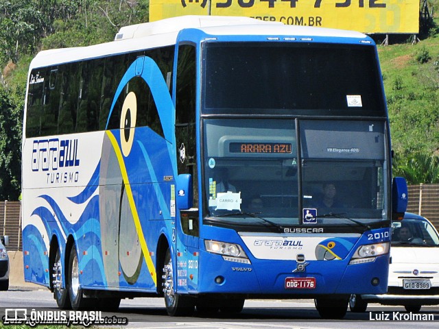 Arara Azul Turismo 2010 na cidade de Aparecida, São Paulo, Brasil, por Luiz Krolman. ID da foto: 6966084.