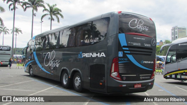 Empresa de Ônibus Nossa Senhora da Penha 53018 na cidade de Aparecida, São Paulo, Brasil, por Alex Ramos Ribeiro. ID da foto: 6967847.