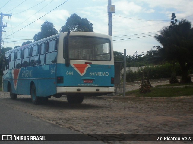 Viação Sanremo 644 na cidade de Vila Velha, Espírito Santo, Brasil, por Zé Ricardo Reis. ID da foto: 6968629.