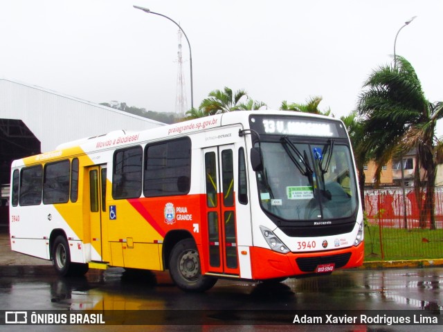 Viação Piracicabana Praia Grande 3940 na cidade de Praia Grande, São Paulo, Brasil, por Adam Xavier Rodrigues Lima. ID da foto: 6969437.