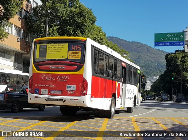 Auto Viação Alpha A48083 na cidade de Rio de Janeiro, Rio de Janeiro, Brasil, por Kawhander Santana P. da Silva. ID da foto: 6970228.