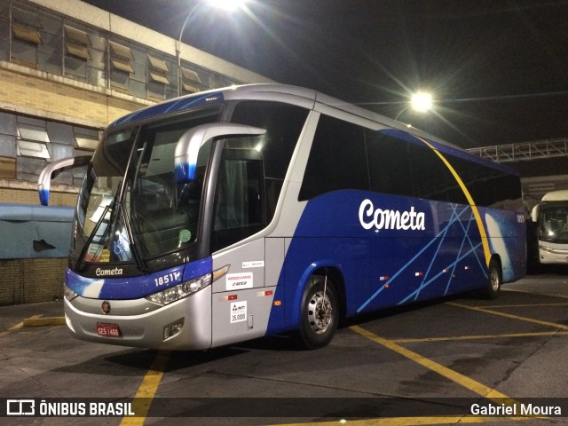 Viação Cometa 18511 na cidade de São Paulo, São Paulo, Brasil, por Gabriel Moura. ID da foto: 6968649.