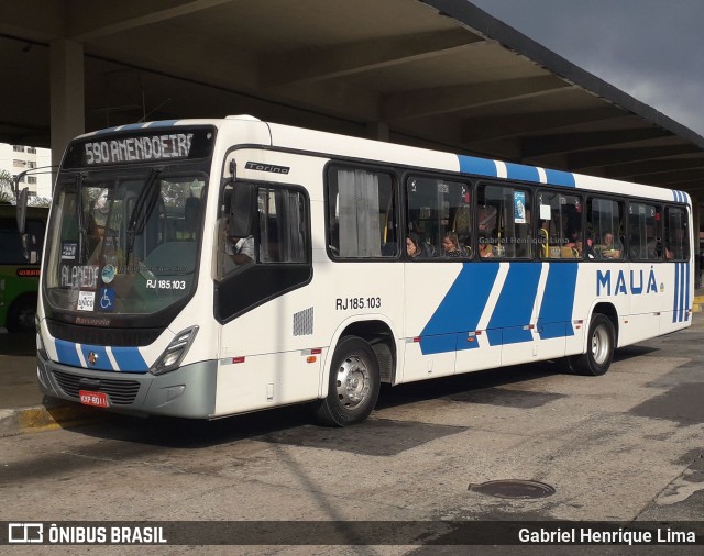 Viação Mauá RJ 185.103 na cidade de Niterói, Rio de Janeiro, Brasil, por Gabriel Henrique Lima. ID da foto: 6970189.