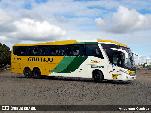 Empresa Gontijo de Transportes 18105 na cidade de Vitória da Conquista, Bahia, Brasil, por Anderson Queiroz. ID da foto: 6969861.