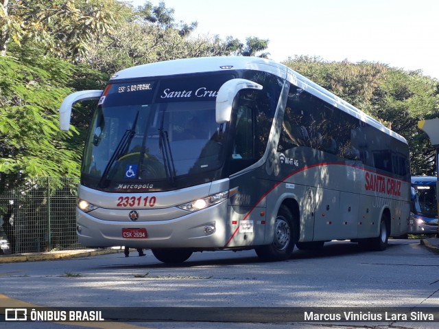 Viação Santa Cruz 233110 na cidade de São Paulo, São Paulo, Brasil, por Marcus Vinicius Lara Silva. Número da foto: #6969386.