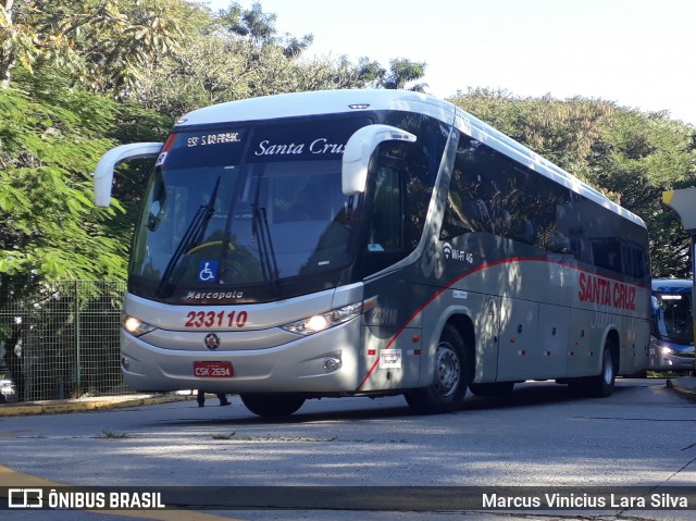 Viação Santa Cruz 233110 na cidade de São Paulo, São Paulo, Brasil, por Marcus Vinicius Lara Silva. ID da foto: 6969386.