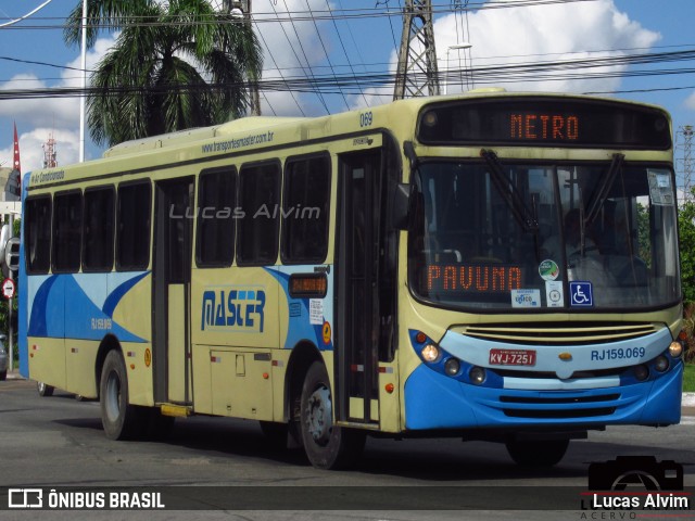 Master Transportes Coletivos de Passageiros RJ 159.069 na cidade de Nova Iguaçu, Rio de Janeiro, Brasil, por Lucas Alvim. ID da foto: 6968795.