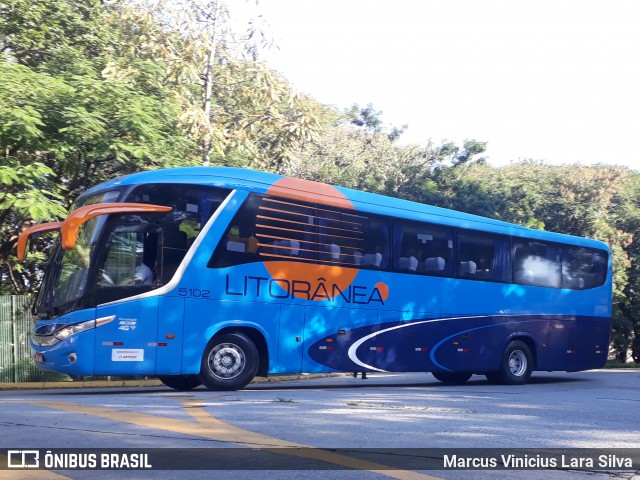 Litorânea Transportes Coletivos 5102 na cidade de São Paulo, São Paulo, Brasil, por Marcus Vinicius Lara Silva. ID da foto: 6969339.