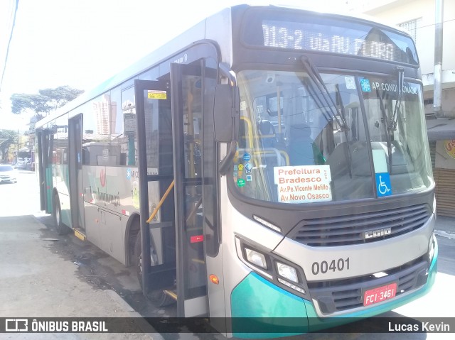 Auto Viação Urubupungá 00401 na cidade de Osasco, São Paulo, Brasil, por Lucas Kevin. ID da foto: 6968313.