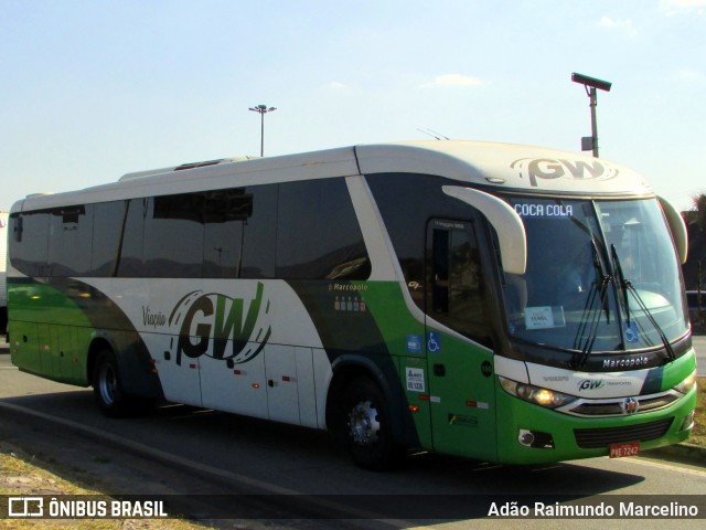 GW Transportes e Turismo 190 na cidade de Belo Horizonte, Minas Gerais, Brasil, por Adão Raimundo Marcelino. ID da foto: 6969870.