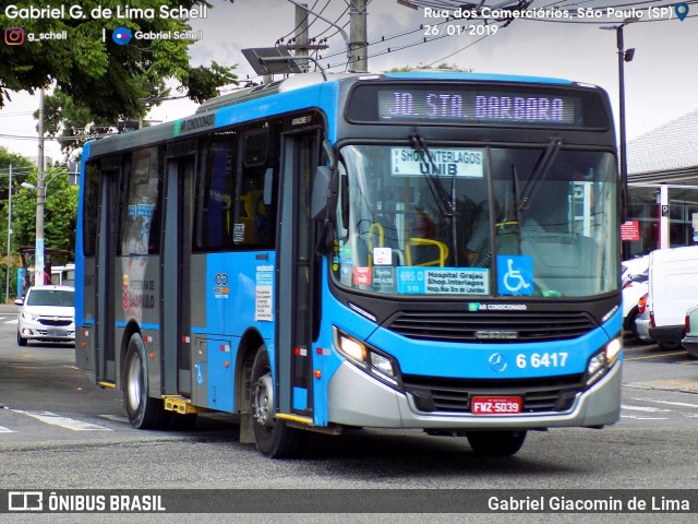 Transwolff Transportes e Turismo 6 6417 na cidade de São Paulo, São Paulo, Brasil, por Gabriel Giacomin de Lima. ID da foto: 6969589.