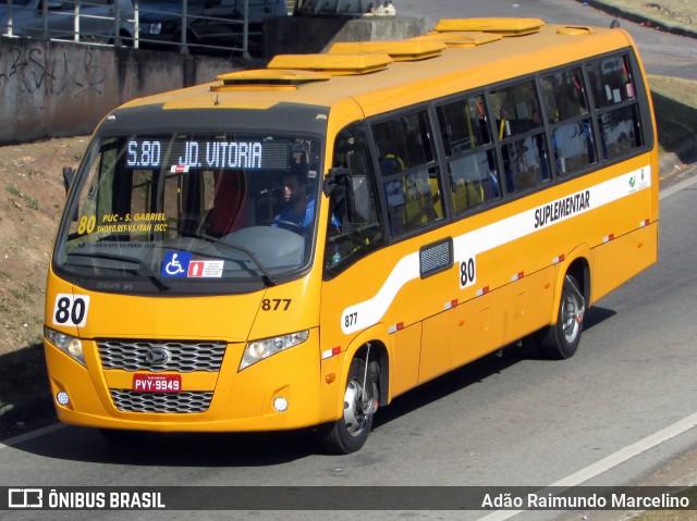 Transporte Suplementar de Belo Horizonte 877 na cidade de Belo Horizonte, Minas Gerais, Brasil, por Adão Raimundo Marcelino. ID da foto: 6969825.