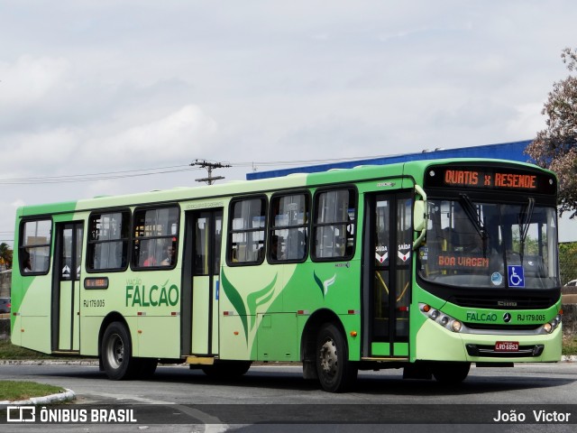 Viação Falcão RJ 179.005 na cidade de Resende, Rio de Janeiro, Brasil, por João Victor. ID da foto: 6972374.