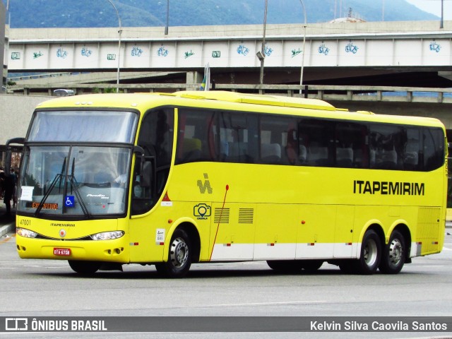 Viação Itapemirim 47001 na cidade de Rio de Janeiro, Rio de Janeiro, Brasil, por Kelvin Silva Caovila Santos. Número da foto: #6971986.