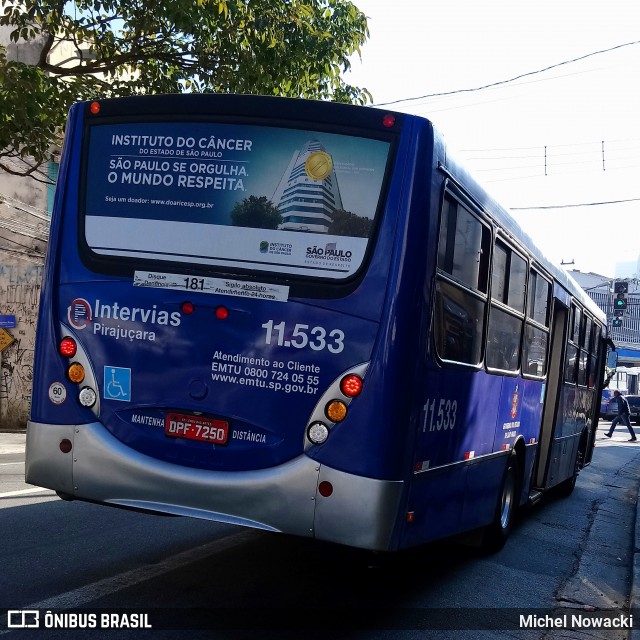 Viação Pirajuçara 11.533 na cidade de São Paulo, São Paulo, Brasil, por Michel Nowacki. Número da foto: #6970993.