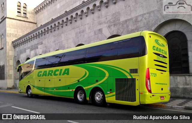 Viação Garcia 7729 na cidade de Mogi das Cruzes, São Paulo, Brasil, por Rudnei Aparecido da Silva. Número da foto: #6970864.