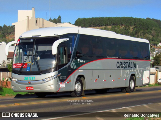 Expresso Cristália 201111 na cidade de Ponte Serrada, Santa Catarina, Brasil, por Reinaldo Gonçalves. Número da foto: #6972286.