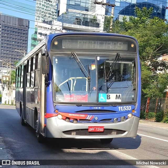 Viação Pirajuçara 11.533 na cidade de São Paulo, São Paulo, Brasil, por Michel Nowacki. Número da foto: #6970991.