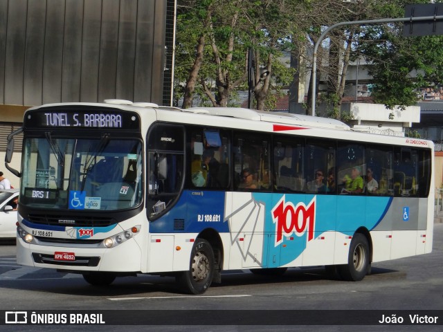 Auto Viação 1001 RJ 108.621 na cidade de Rio de Janeiro, Rio de Janeiro, Brasil, por João Victor. ID da foto: 6972349.