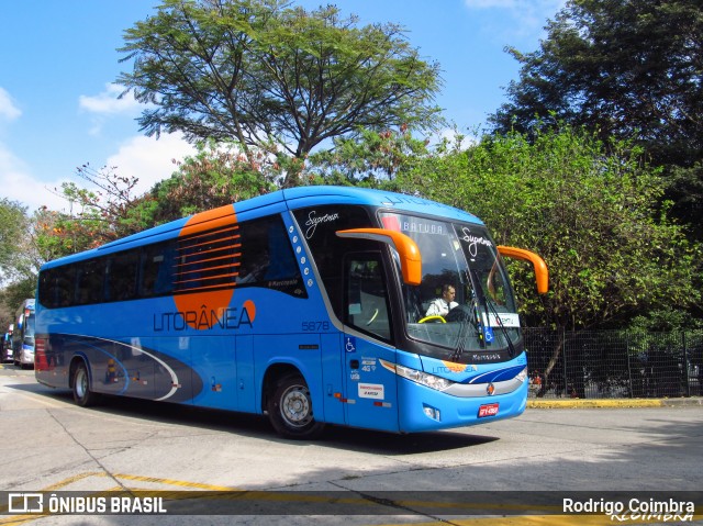 Litorânea Transportes Coletivos 5878 na cidade de São Paulo, São Paulo, Brasil, por Rodrigo Coimbra. ID da foto: 6970931.