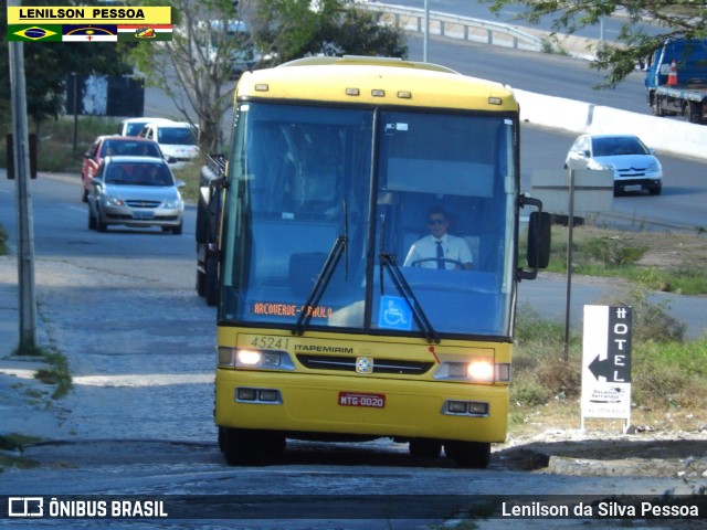 Viação Itapemirim 45241 na cidade de Caruaru, Pernambuco, Brasil, por Lenilson da Silva Pessoa. ID da foto: 6974662.