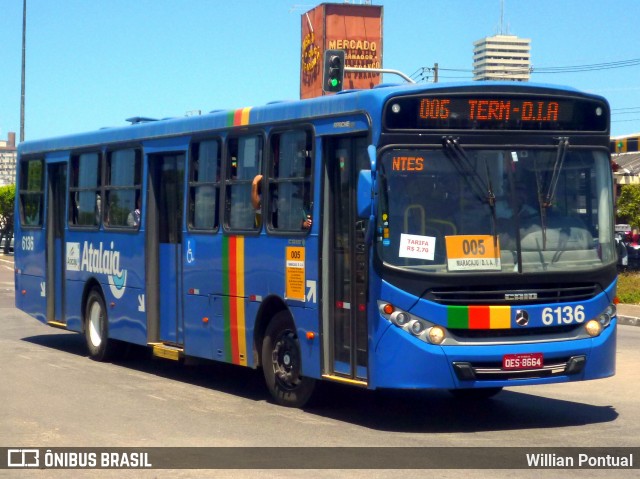 Viação Atalaia Transportes 6136 na cidade de Aracaju, Sergipe, Brasil, por Willian Pontual. Número da foto: #6975737.