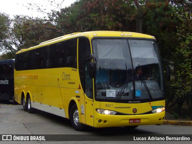 Viação Itapemirim 8821 na cidade de São Paulo, São Paulo, Brasil, por Lucas Adriano Bernardino. Número da foto: #6975495.