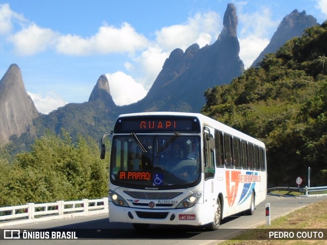 Viação Teresópolis RJ 203.004 na cidade de Teresópolis, Rio de Janeiro, Brasil, por PEDRO COUTO. ID da foto: 6973486.