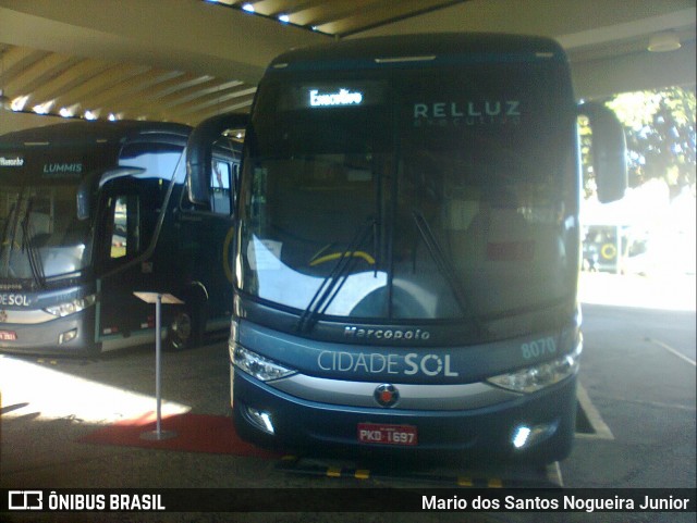 Viação Cidade Sol 8070 na cidade de Salvador, Bahia, Brasil, por Mario dos Santos Nogueira Junior. Número da foto: #6973148.