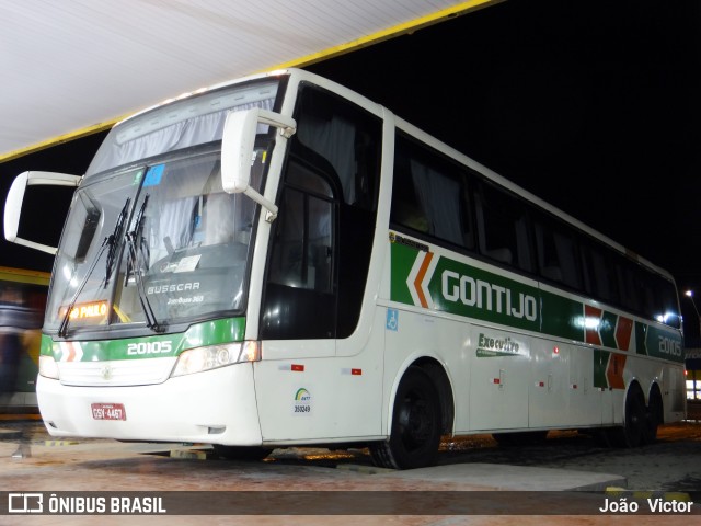 Empresa Gontijo de Transportes 20105 na cidade de Feira de Santana, Bahia, Brasil, por João Victor. ID da foto: 6975811.