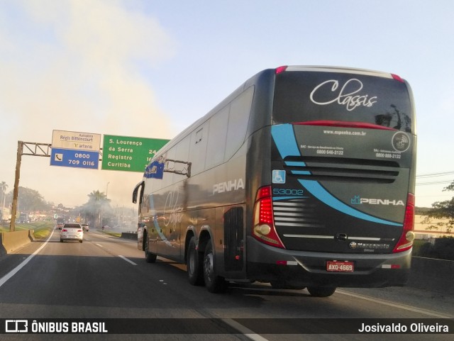 Empresa de Ônibus Nossa Senhora da Penha 53002 na cidade de Embu das Artes, São Paulo, Brasil, por Josivaldo Oliveira. ID da foto: 6977962.